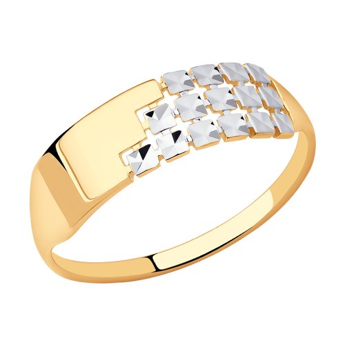 Кольцо из золота с алмазной гранью
