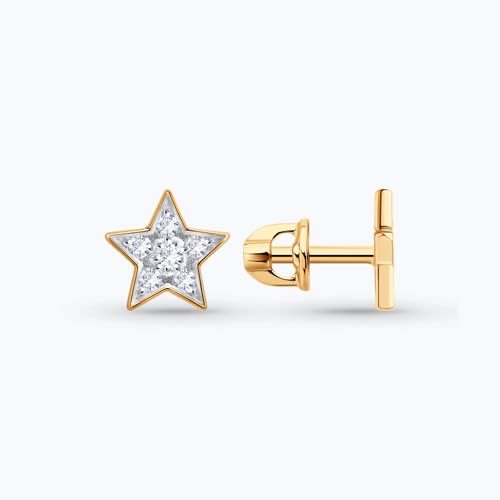 Серьги из золота с фианитами