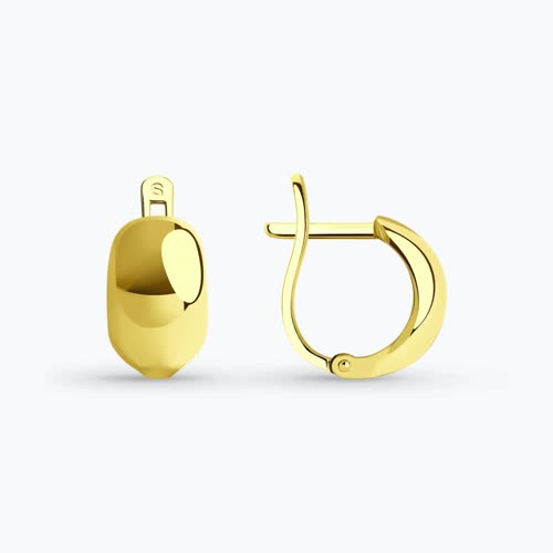 Серьги из желтого золота
