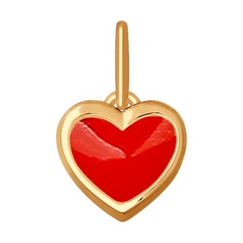 Подвеска «Сердце» из золота с эмалью