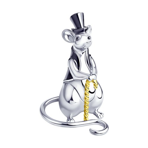 Сувенир «Крыса» из серебра