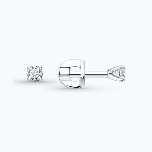 Серьги из серебра с бриллиантами выращенными