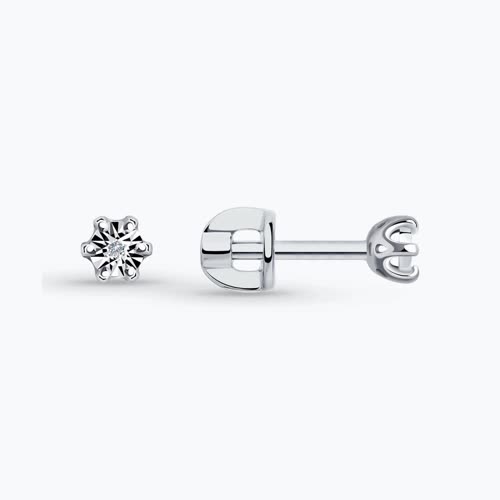 Серьги из серебра с бриллиантами