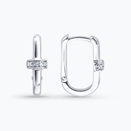 Серьги из серебра с бриллиантами