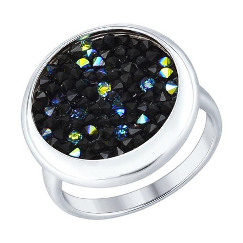 Серебряное кольцо с кристаллами Swarovski