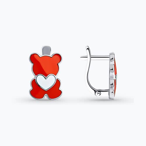 Серьги из серебра с эмалью