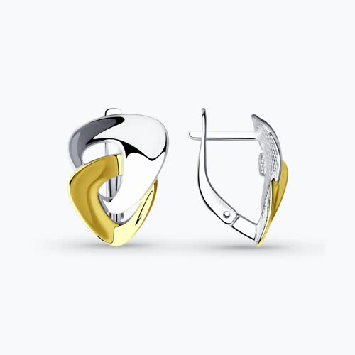 Серьги из золочёного серебра