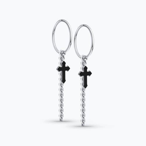 Серьги из серебра с эмалью