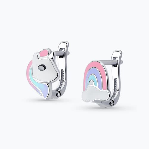 Серьги из серебра с эмалью