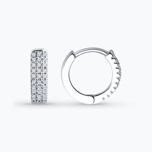 Серьги из серебра с фианитами