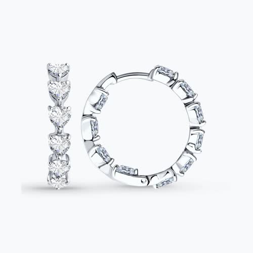 Серьги из серебра с фианитами