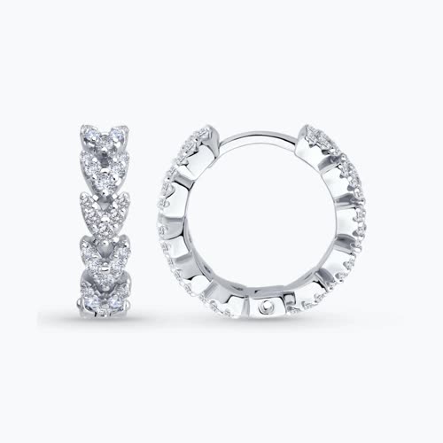 Серьги из серебра с фианитами