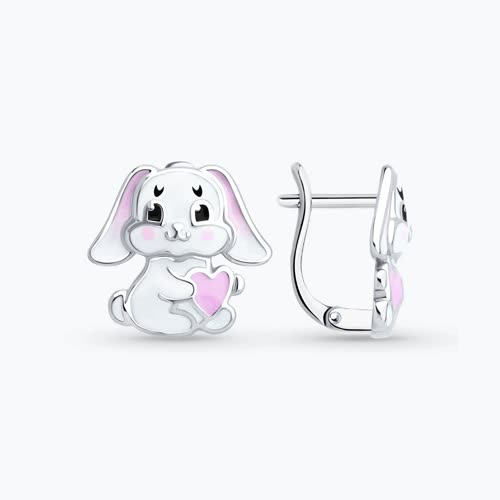 Серьги из серебра с эмалью
