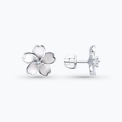 Серьги из серебра с эмалью