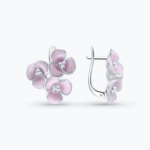 Серьги из серебра с эмалью