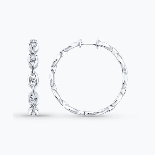 Серьги из серебра с фианитами