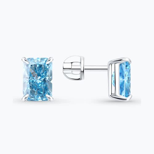 Серьги из серебра с фианитами