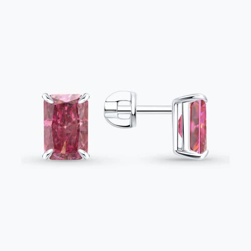 Серьги из серебра с фианитами