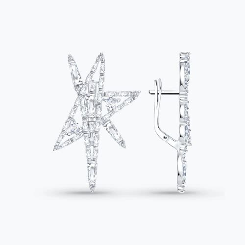 Серьги из серебра с фианитами