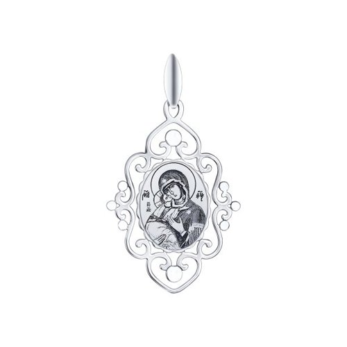 Иконка из серебра «Икона Божьей Матери Владимирская»