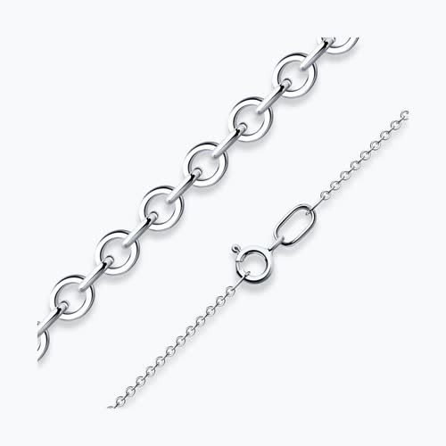 Цепь из серебра, плетение Якорное, 925 проба