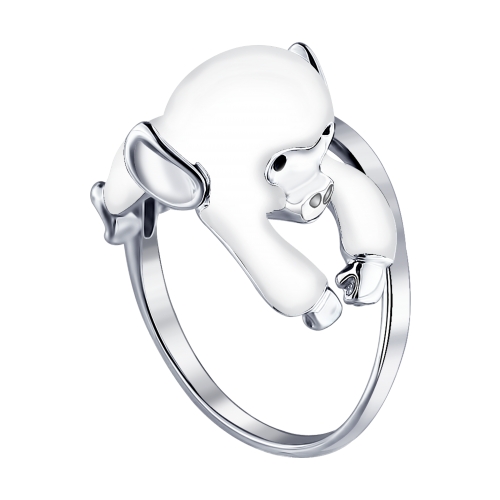 Кольцо с обезьянкой из серебра