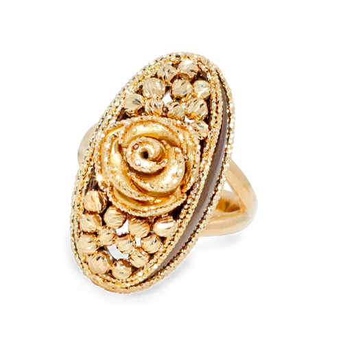 Кольцо из золота с гальваническим покрытием